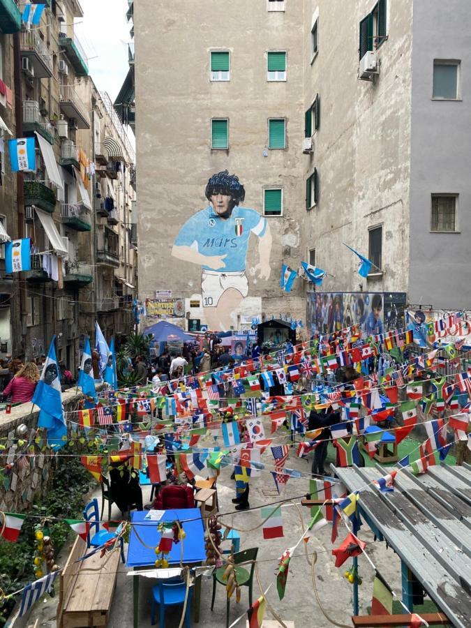 Geman Flat - 1 Min Maradona Mural Napoli Eksteriør billede