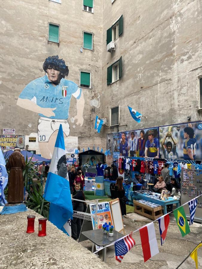 Geman Flat - 1 Min Maradona Mural Napoli Eksteriør billede
